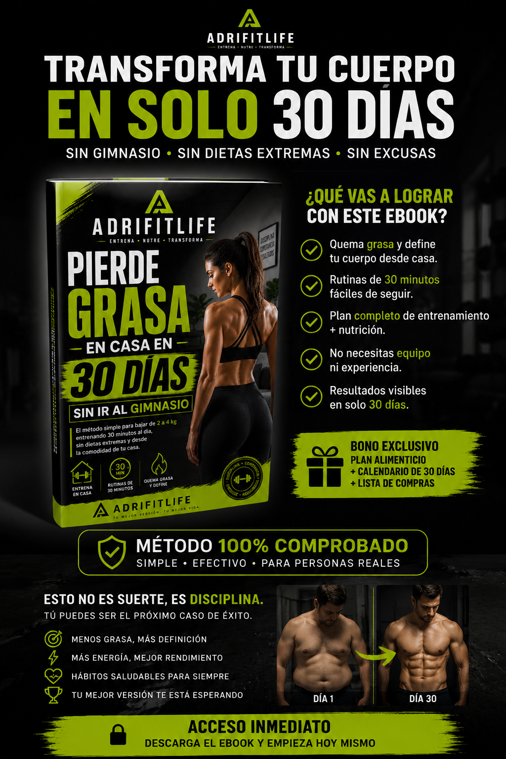 Pierde Grasa en Casa en 30 Días